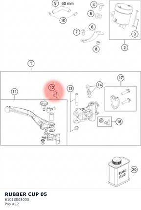 Diagram preview: RUBBER CUP 05 (61013008000)
