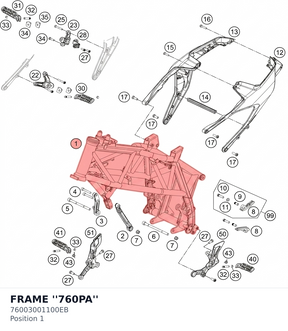 Diagram preview: FRAME ''760PA'' (76003001100EB)