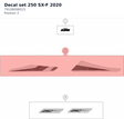 Diagram preview: Decal set 250 SX-F 2020 (79108098015)