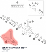 Diagram preview: CON.ROD REPAIR KIT 200'07 (52330015100)