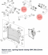 Diagram preview: Space-sav. spring band clamp DM 28x12mm (0310001202800)