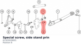 Diagram preview: Special screw, side stand prin (61303028001)