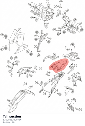 Diagram preview: Tail section (63508013000HD)