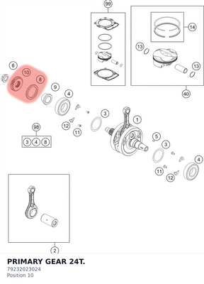 Diagram preview: PRIMARY GEAR 24T. (79232023024)