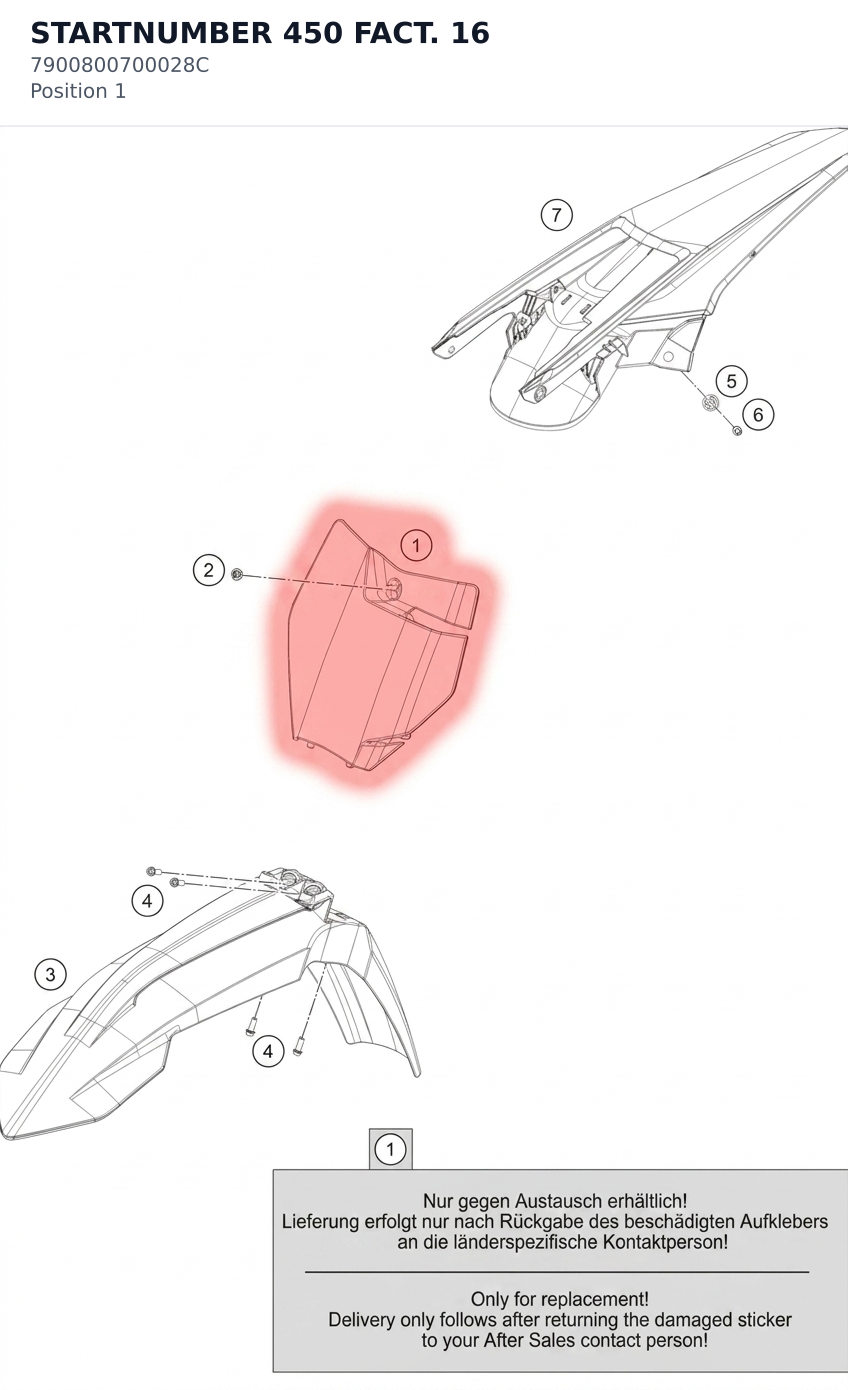 Diagram preview: STARTNUMBER 450 FACT. 16 (7900800700028C)
