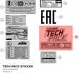 Diagram preview: TECH PACK STICKER (A60707096000)
