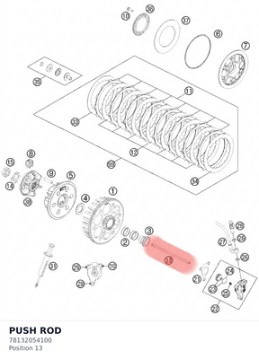 Diagram preview: PUSH ROD (78132054100)