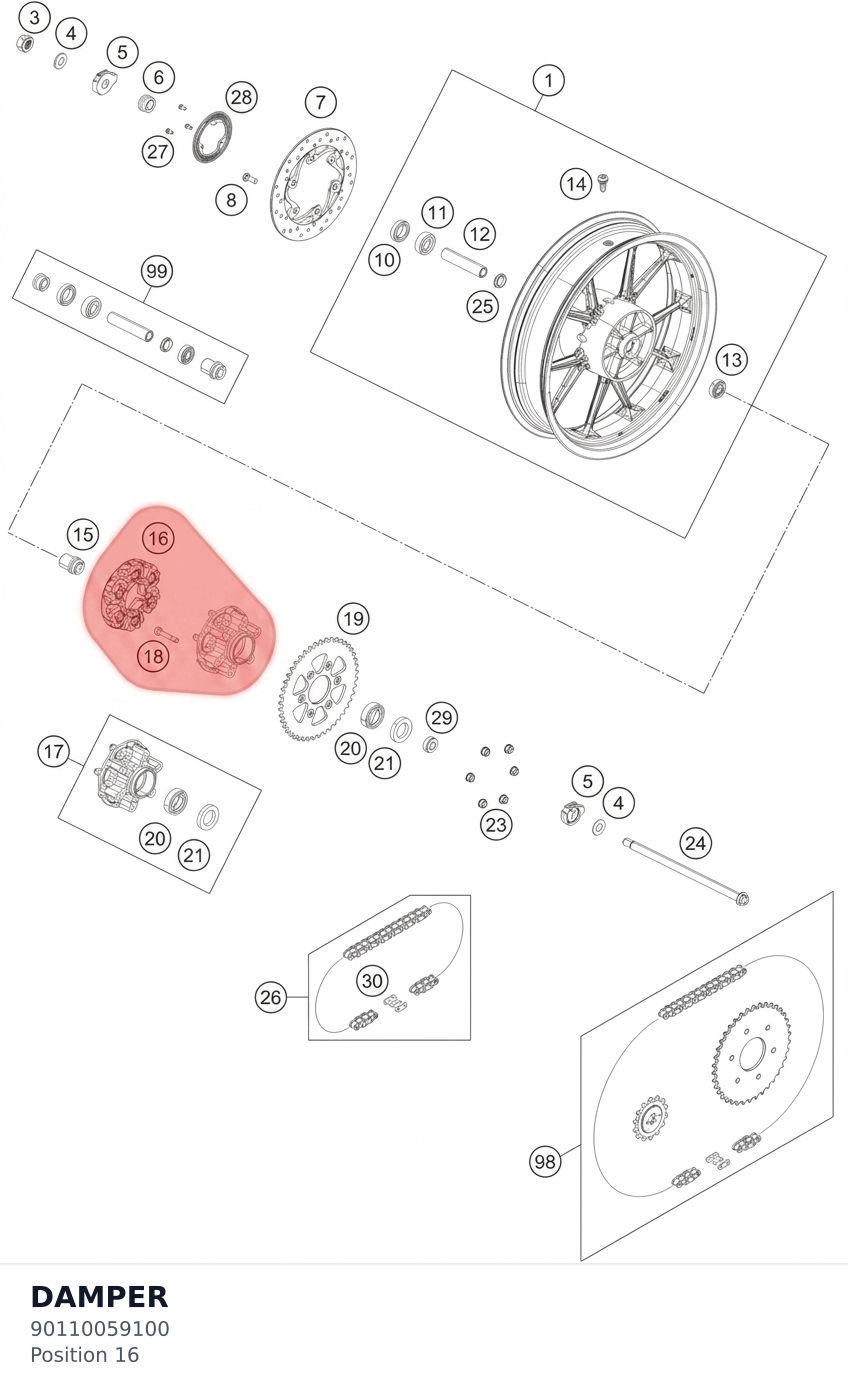 Diagram preview: DAMPER (90110059100)