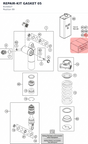 Diagram preview: REPAIR-KIT GASKET 05 (R15002T)