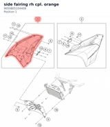 Diagram preview: side fairing rh cpl. orange (90508051044EB)