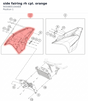 Diagram preview: side fairing rh cpl. orange (90508051044EB)