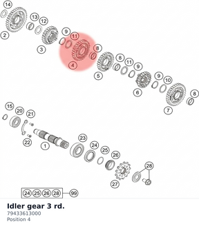 Diagram preview: Idler gear 3 rd. (79433613000)
