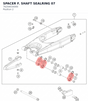 Diagram preview: SPACER F. SHAFT SEALRING    07 (76204034000)