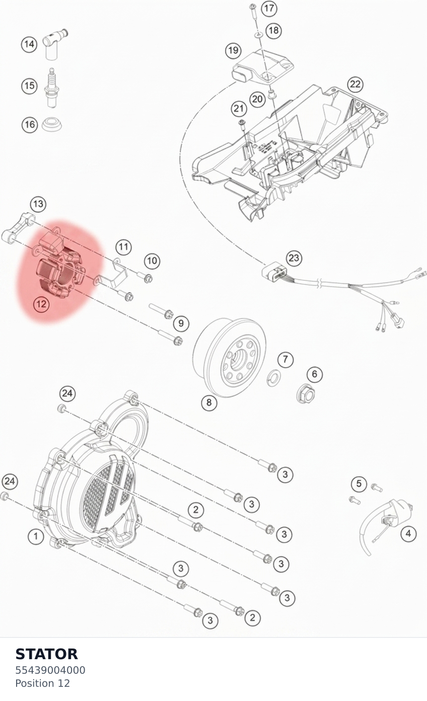 Diagram preview: STATOR (55439004000)