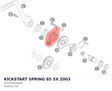 Diagram preview: KICKSTART SPRING 85 SX    2003 (47033054000)