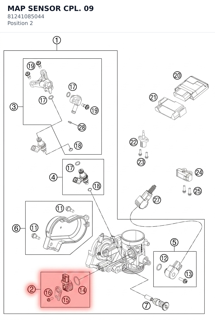 Diagram preview: MAP SENSOR CPL.             09 (81241085044)