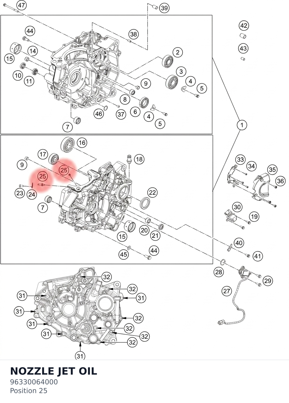Diagram preview: NOZZLE JET OIL (96330064000)