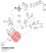 Diagram preview: RUBBER BAND (93015003000)