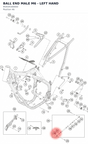 Diagram preview: BALL END MALE M6 - LEFT HAND (M3434160000)