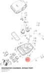 Diagram preview: RESONATOR CHAMBER, INTAKE PORT (A62406042000)