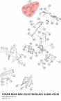Diagram preview: COVER REAR ADV JG181766 BLACK GLOAS+DCAL (A60108018000C1A)