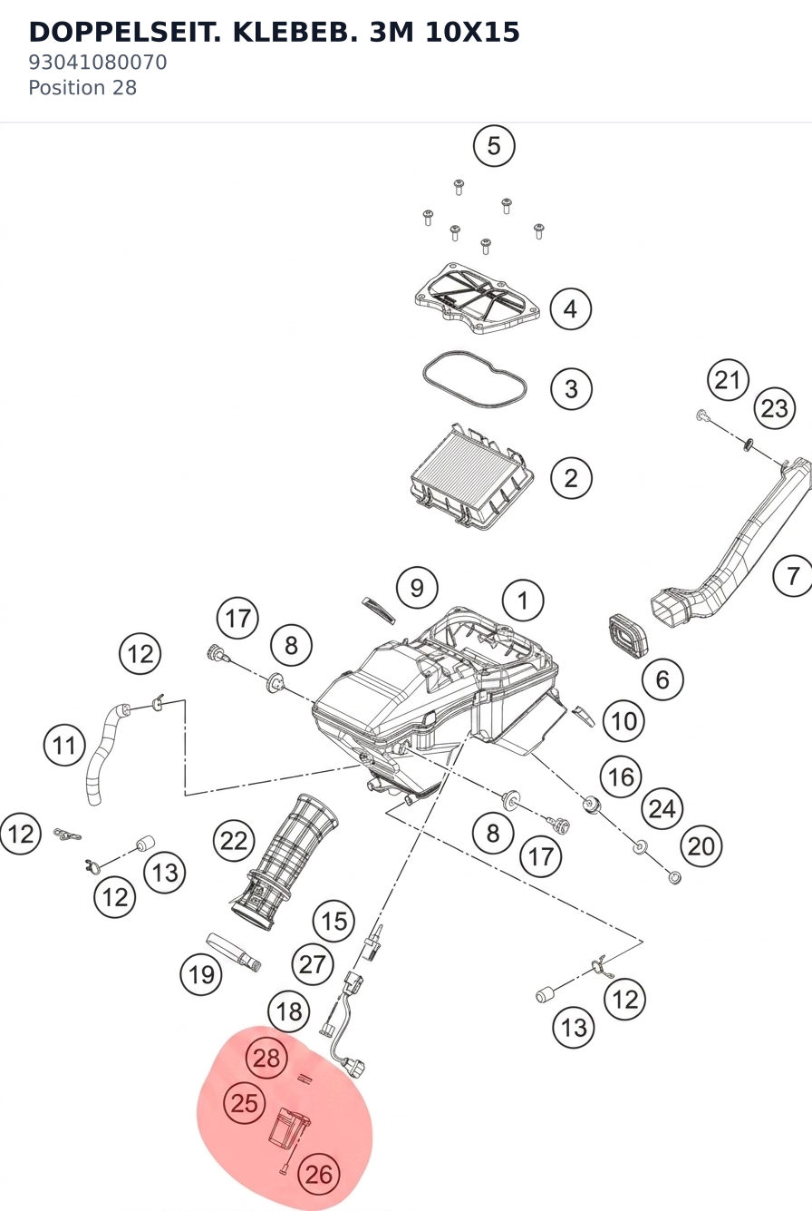 Diagram preview: DOPPELSEIT. KLEBEB. 3M 10X15 (93041080070)