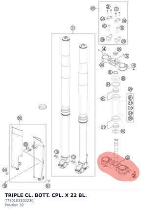 Diagram preview: TRIPLE CL. BOTT. CPL. X 22 BL. (7770103202230)