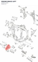 Diagram preview: ENGINE BRACE LEFT (A58003113000)