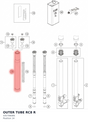Diagram preview: OUTER TUBE RC8 R (43570608S)