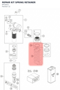 Diagram preview: REPAIR KIT SPRING RETAINER (RP10022)