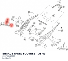 Diagram preview: ENGAGE PANEL FOOTREST L/S   03 (C90703152000)