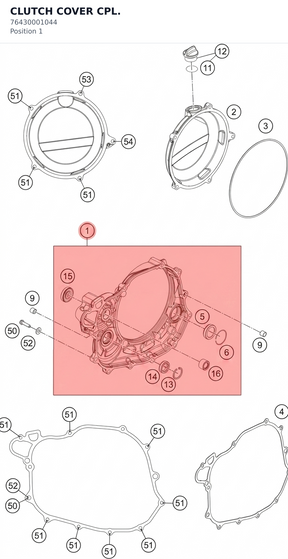 Diagram preview: CLUTCH COVER CPL. (76430001044)