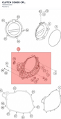 Diagram preview: CLUTCH COVER CPL. (76430001044)