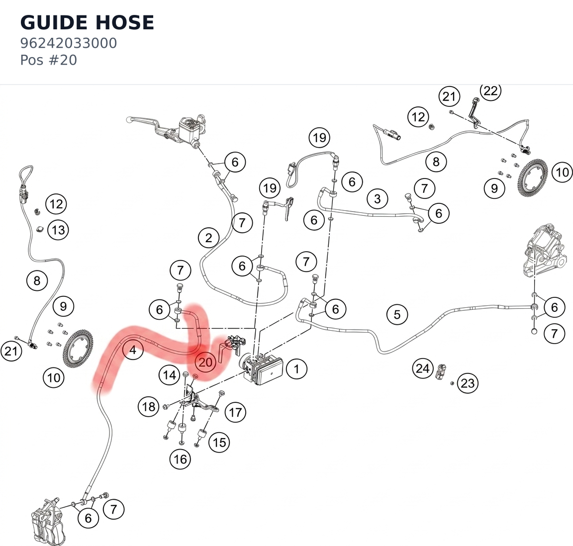 Diagram preview: GUIDE HOSE (96242033000)