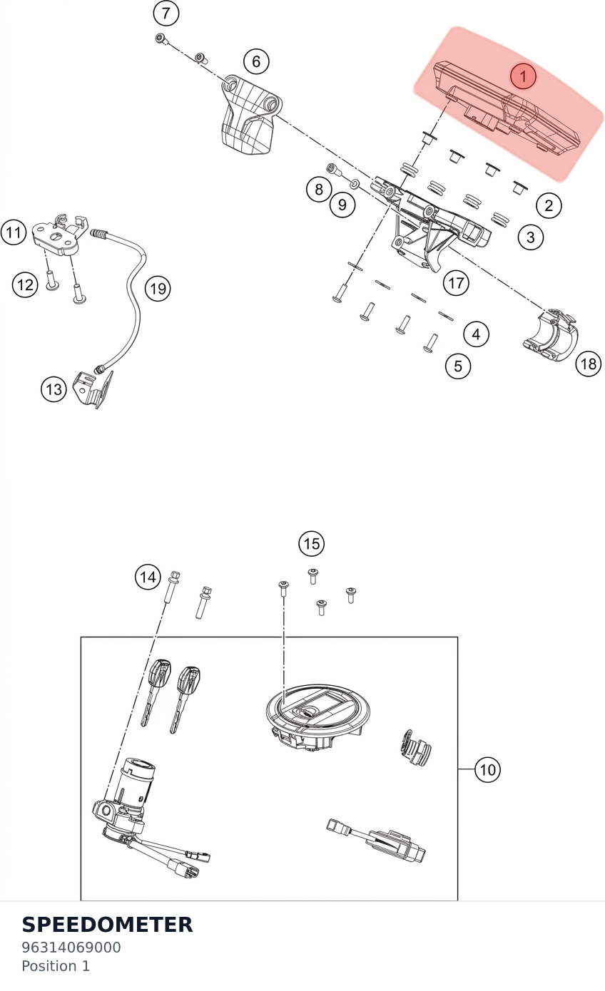 Diagram preview: SPEEDOMETER (96314069000)