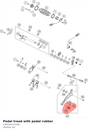 Diagram preview: Pedal tread with pedal rubber (C58334131044)