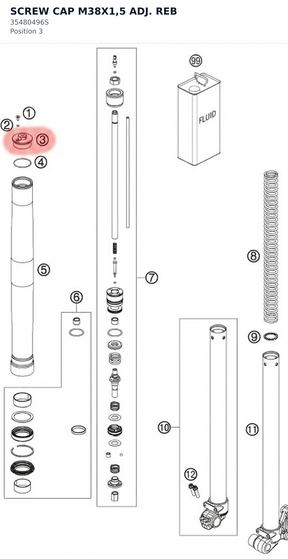 Diagram preview: SCREW CAP  M38X1,5 ADJ. REB (35480496S)