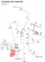 Diagram preview: LOCATOR CAP CANISTER (90203001053)