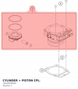 Diagram preview: CYLINDER + PISTON CPL. (79430038000)