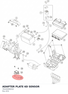 Diagram preview: ADAPTER PLATE 6D SENSOR (76142090010)
