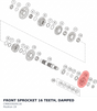 Diagram preview: FRONT SPROCKET 16 TEETH, DAMPED (C90033029116)