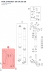 Diagram preview: Fork protection kit EXC SD 20 (77701094100C1B)
