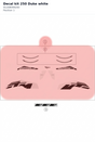 Diagram preview: Decal kit 250 Duke white (91208099200)