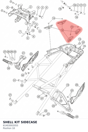 Diagram preview: SHELL KIT SIDECASE (61403002055)