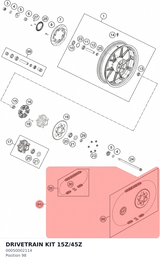 Diagram preview: DRIVETRAIN KIT 15Z/45Z (00050002114)