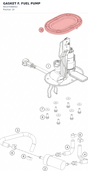 Diagram preview: GASKET F. FUEL PUMP (90107088002)