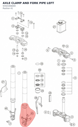 Diagram preview: AXLE CLAMP AND FORK PIPE LEFT (93501006000)
