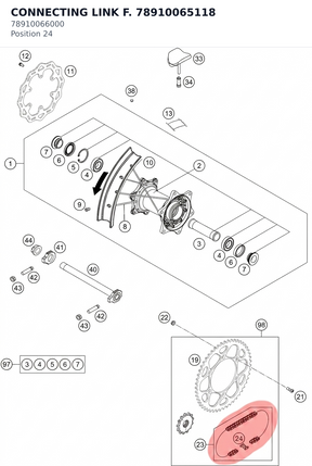 Diagram preview: CONNECTING LINK F. 78910065118 (78910066000)