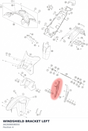 Diagram preview: WINDSHIELD BRACKET LEFT (A62608008050)