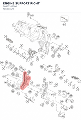 Diagram preview: ENGINE SUPPORT RIGHT (76403106000)